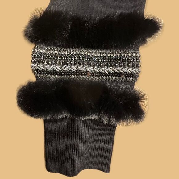 NWT Thalia Sodi Elche Sweater Blouse Black Medium - Picture 3 of 7